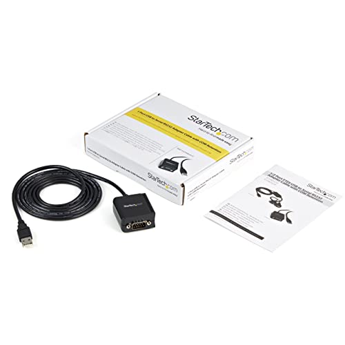 StarTech.com USB to Serial Adapter - 1 port - USB Powered - FTDI USB UART Chip - DB9 (9-pin) - USB to RS232 Adapter (ICUSB2321F)