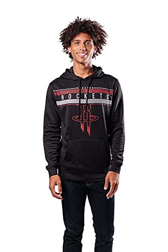 Ultra Game NBA Men's Fleece Midtown Pullover Sweatshirt, Black, Small