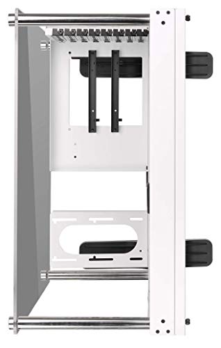 Thermaltake Core P3 ATX Tempered Glass Gaming Computer Case Chassis, Open Frame Panoramic Viewing, White Edition, CA-1G4-00M6WN-05, Snow