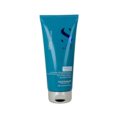 Alfaparf Milano Semi Di Lino Curls Hydrating Sulfate Free Co-Wash for Wavy and Curly Hair - Hydrates and Nourishes - Reduces Frizz - Protects Against Humidity - Vegan-Friendly Formula - 6.76 fl. oz.