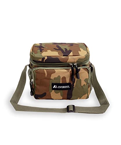 Everest Cooler/Lunch Pattern Bag, Woodland Camo, One Size,CB6P-CAMO