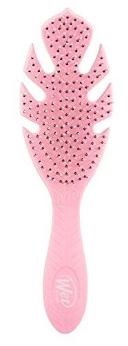 Wet Brush Go Green Hair Detangler Brush - Pale Pink - Exclusive Ultra-Soft IntelliFlex Bristles Glide Through Tangles with Ease for All Hair Types - No Split Ends and Pain-Free for Wet or Dry Hair