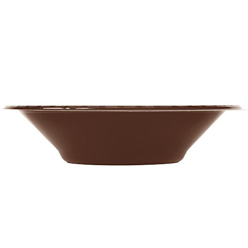 Chocolate Brown Plastic Bowls - 12 oz. Pack of 20