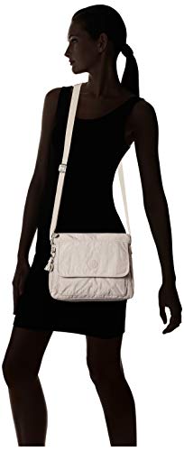 Kipling womens WomenÂ’s Aisling Bag, Lightweight Everyday Purse, Nylon Shoulder Crossbody Bag, Grey Gris, 12 L x 8.87 H 4 D US