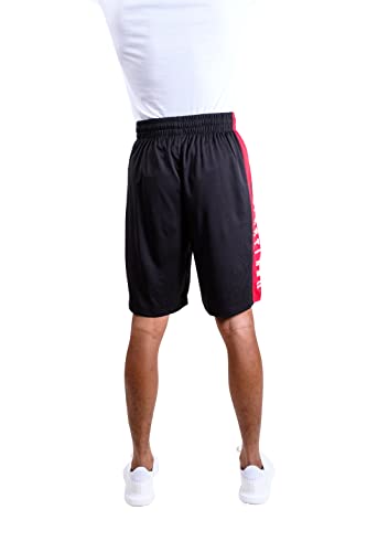 Ultra Game NBA Portland Trail Blazers Mens Mesh Basketball Shorts, Black, Large