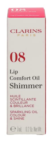 Clarins Lip Comfort Oil Shimmer | Smoothes, Comforts, Hydrates and Protects Lips | Bold, High Shimmer Finish | Intense Color Payoff | Visibly Fuller Lips | Contains Plant Oils With Skincare Benefits