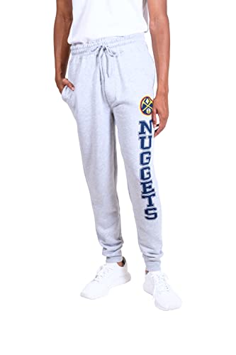 Ultra Game NBA Men's Soft Team Jogger Sweatpants Heather Gray Small