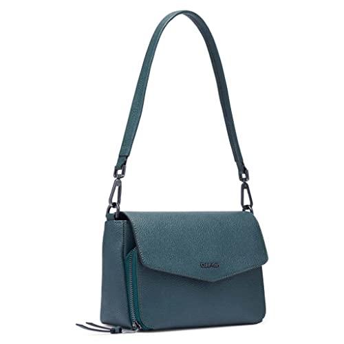 Calvin Klein Ava Novelty Demi Shoulder Bag, Deep Forest Textured