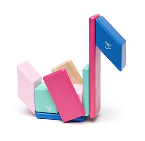 14 Piece Tegu Magnetic Wooden Block Set, Blossom