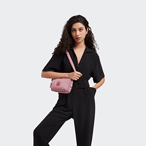 Kipling Womens Abanu Crossbody Bag, Lavender Blush, 7.75 L x 5.25 H 3 D US
