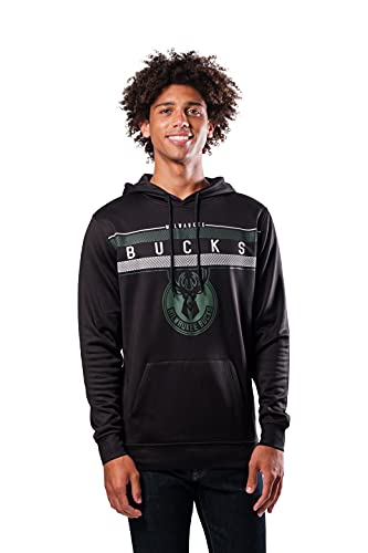 Ultra Game NBA Men's Fleece Midtown Pullover Sweatshirt, Black, Small