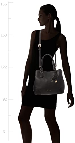 NINE WEST womens Brooklyn Jet Set Carryall SATCHEL, Black, One Size US