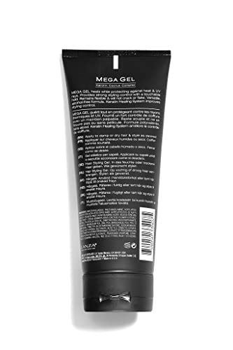 L'ANZA Healing Style Mega Gel with Strong Hold Effect, Nourishes and Refreshes the Hair While Styling, With Keratin, Alcohol-free Formula, and UV Rays Protection to Prevent Damage (6.8 Fl Oz)