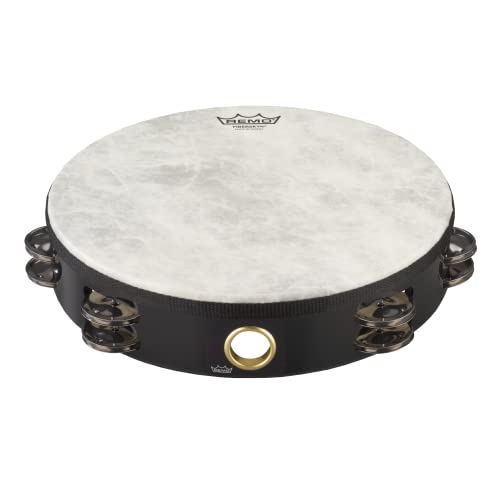 Remo TA-5210-70 Fiberskyn Tambourine - Quadura Black, 10'
