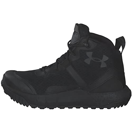 Under Armour Women's Micro G Valsetz Mid Military and Tactical Boot, Black (001)/Black, 7