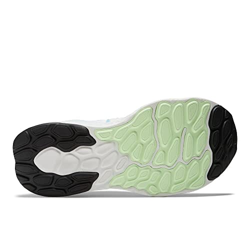 New Balance Women's Fresh Foam X 1080 V12 Running Shoe, White/Bleach Blue/Green Aura, 7.5