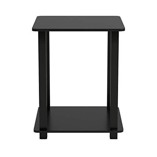 Furinno Simplistic Set of 2 End Table, Espresso/Black