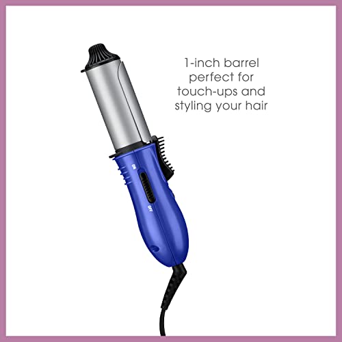 Conair Travel Curling Iron, Mini 1- Inch Ceramic Curling Iron in Blue by Travel Smart