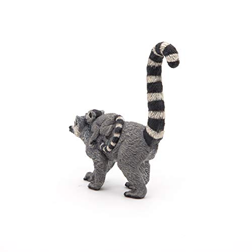 Papo -Hand-Painted - Figurine -Wild Animal Kingdom - Lemur and Baby -50173 -Collectible - for Children - Suitable for Boys and Girls- from 3 Years Old