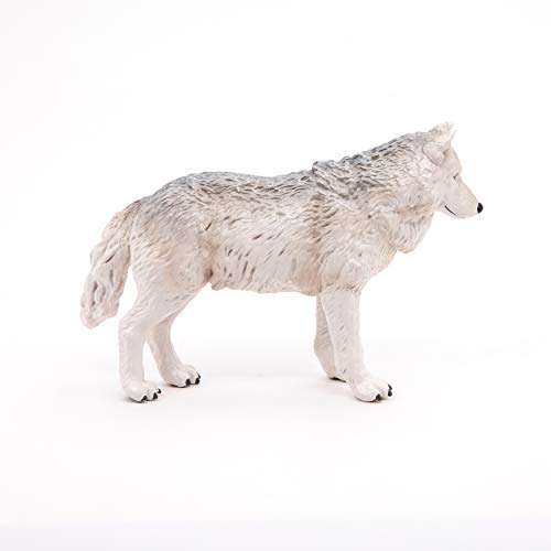 Papo -Hand-Painted - Figurine -Wild Animal Kingdom - Polar Wolf -50195 -Collectible - for Children - Suitable for Boys and Girls- from 3 Years Old