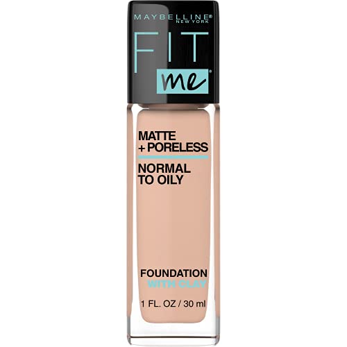 Maybelline Fit Me Matte + Poreless Liquid Oil-Free Foundation Makeup, Pure Beige, 1 fl; oz