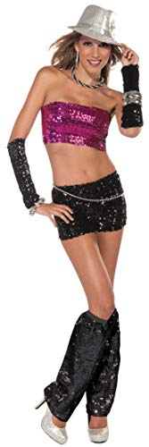 Forum Women's Sequin Leg Warmers, Black, One Size