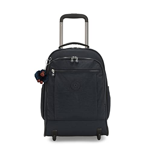 Kipling Women's Gaze Large Rolling, Durable, Wheeled Backpack with Adjustable Shoulder Straps, Nylon Book Bag, True Blue Tonal, 8.25' L x 17.25' H x 12.25' D