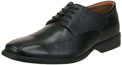 Clarks mens Tilden Walk Oxford, Black Leather, 11.5 US
