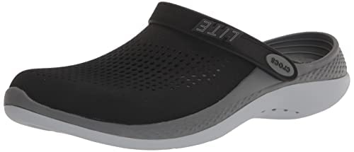 Crocs Unisex LiteRide 360 Clogs, Black/Slate Grey, 12 Men/14 Women