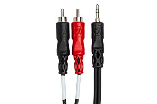 Hosa CMR-203 3.5 mm TRS to Dual RCA Stereo Breakout Cable, 3 Feet