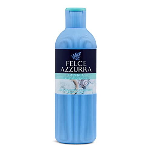 Felce Azzurra Sea Salt - Regenerating Essence Body Wash - New Rich And Velvety Formula - Envelops Your Skin With A Gentle And Light Lather - Features Notes Of White Tea And Marine - 22 Oz