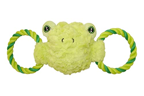Jolly Pets Jolly Tug-a-Mal Frog Tug/Squeak Toy, Medium