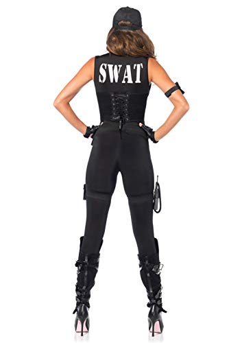 Leg Avenue Women's Deluxe Swat Commander, Black, Medium