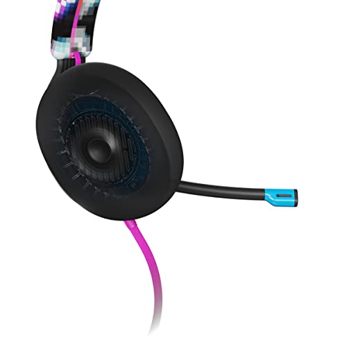 Skullcandy SLYR Pro Wired Over-Ear Gaming Headset/Soft Earpads/Clear Voice Smart Mic/Works with Playstation, PS5, Xbox, Xbox Series X, Nintendo Switch, Mobile, VR, and PC/Kids or Adult - Black