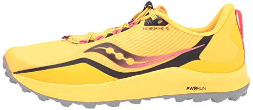 Saucony Men's Peregrine 12 Trail Running Shoe, VIZIGLD/VIZIRED, 7.5