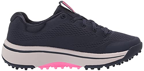 Skechers Women's Go Arch Fit Golf Shoe, Navy/Pink, 5.5