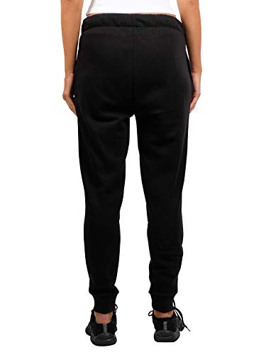 Ultra Game NBA Milwaukee Bucks Womens Jogger Pants Active Basic Fleece Sweatpants , Black, Large