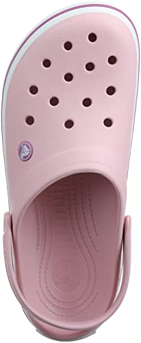 Crocs Unisex Crockband Clogs, Pearl Pink/Wild Orchid, 9 US Women