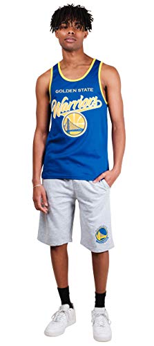 Ultra Game NBA Golden State Warriors Mens Jersey Tank Top Mesh Sleeveless Muscle T-Shirt, Team Color, Large