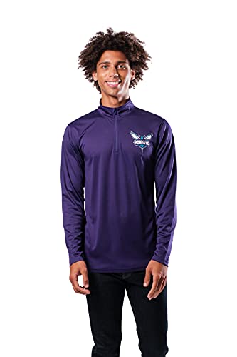 Ultra Game NBA Men's Quarter Zip Long Sleeve Pullover T-Shirt