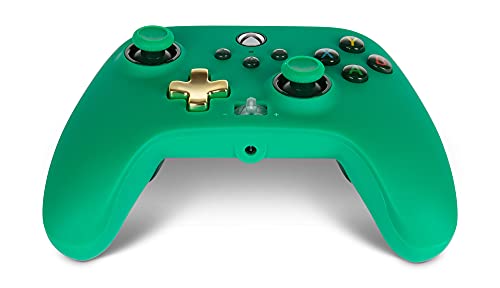 PowerA Enhanced Wired Controller for Xbox Series X|S - Green, Gamepad, Wired Video Game Controller, Gaming Controller, Works with Xbox One - Xbox Series X