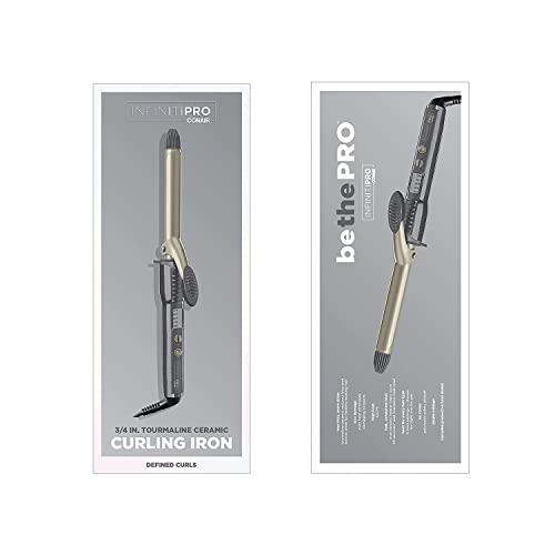 INFINITIPRO BY CONAIR Tourmaline 3/4-Inch Ceramic Curling Iron, ¾-inch barrel produces tight curls – for use on short to medium hair
