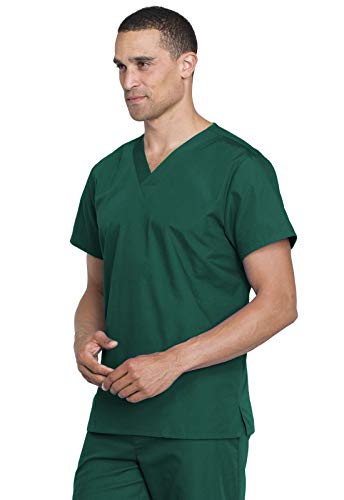 Cherokee Men and Women L Scrubs Set Workwear Originals Top and Pant WW530C, Hunter