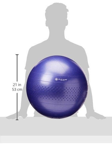Gaiam 05-51982 Total Body Balance Ball Kit - Includes 65cm Anti-Burst Stability Exercise Yoga Ball, Air Pump and Workout Video - Green