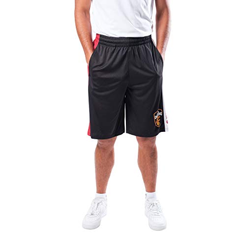 Ultra Game NBA Cleveland Cavaliers Mens Mesh Basketball Shorts, Black, Small
