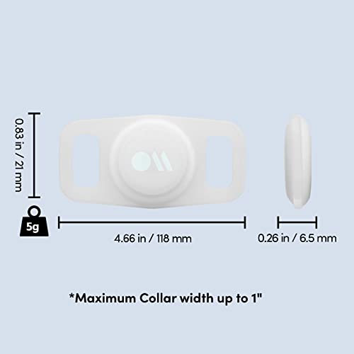 Case-Mate Airtag Dog Collar Holder - Water Resistant Airtag Holder Dog Tag - Protective Airtag Case for Dog Collar - Pet Collar Airtag Loop - Compatible with Cat/Dog Collars - Glow in The Dark