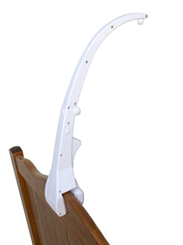 J.L. Childress Crib Mobile Attachment Clamp 18 Inch, Easy Attachment with Rubber Padding, Fits Traditional and Convertible Cribs, White