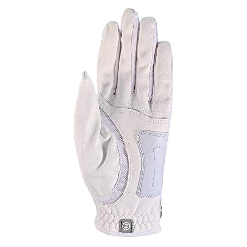 Zero Friction Ladies Synthetic Right Hand Golf Glove (2 Pack), Universal Fit White/White, One Size, Universal-Fit
