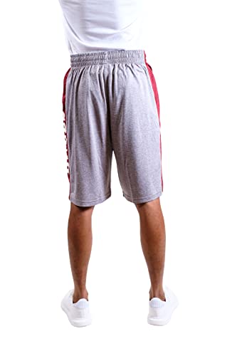 Ultra Game NBA Chicago Bulls Men's Mesh Athletic Active Basketball Shorts, Heather Gray, Medium