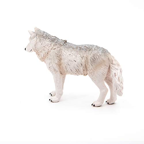 Papo -Hand-Painted - Figurine -Wild Animal Kingdom - Polar Wolf -50195 -Collectible - for Children - Suitable for Boys and Girls- from 3 Years Old